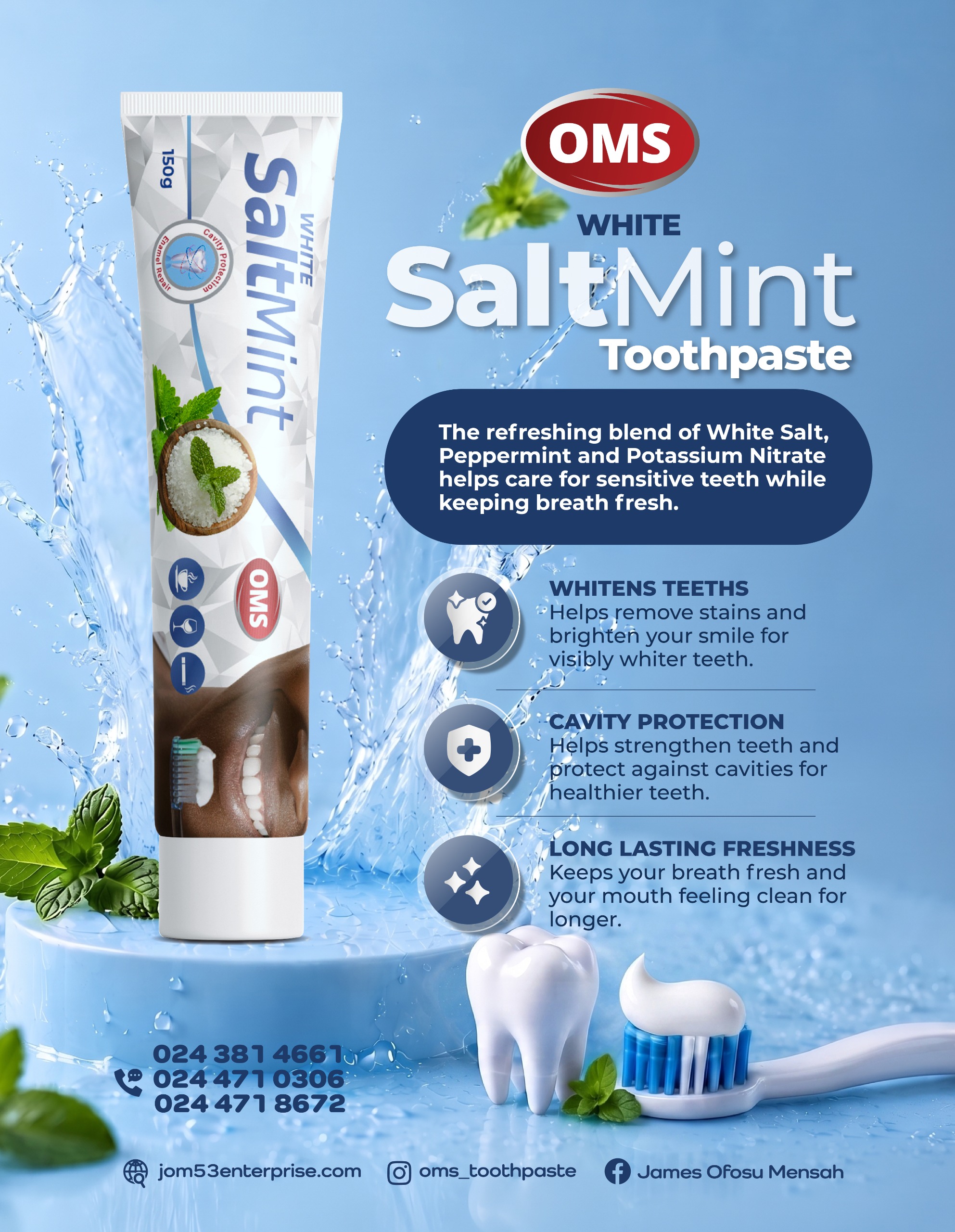 OMS Kids toothpaste flyer