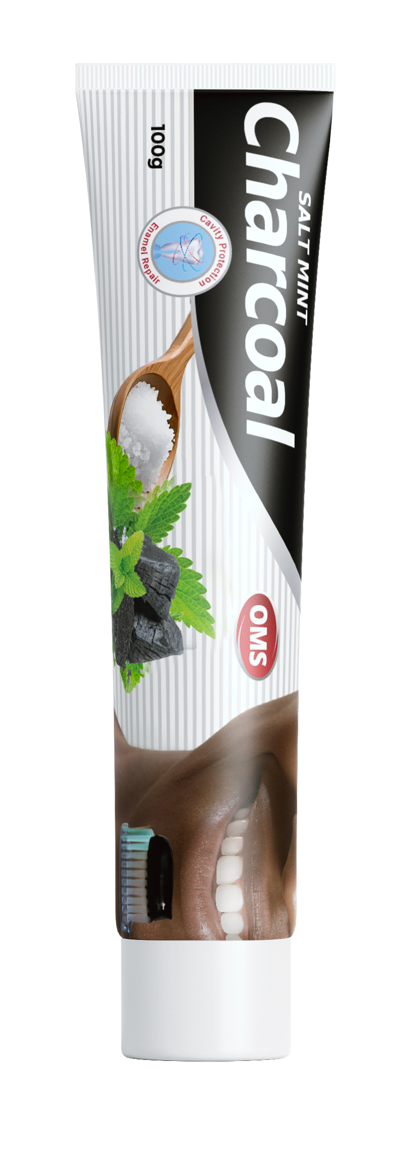 OMS Salt Mint Charcoal toothpaste